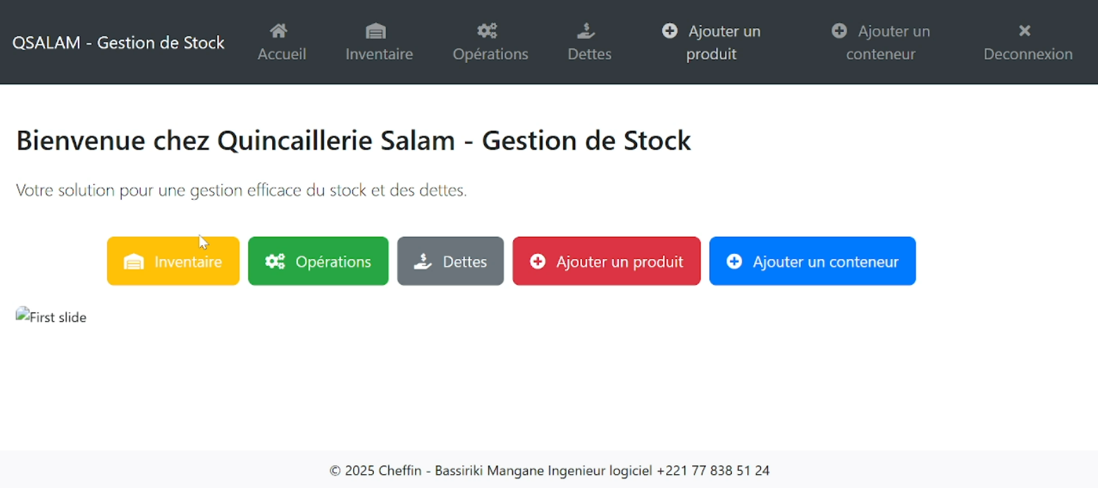 Application de Gestion de Stock